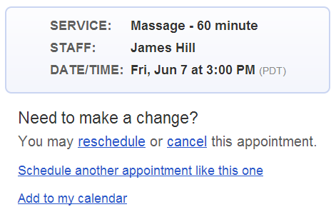 reschedule appointment